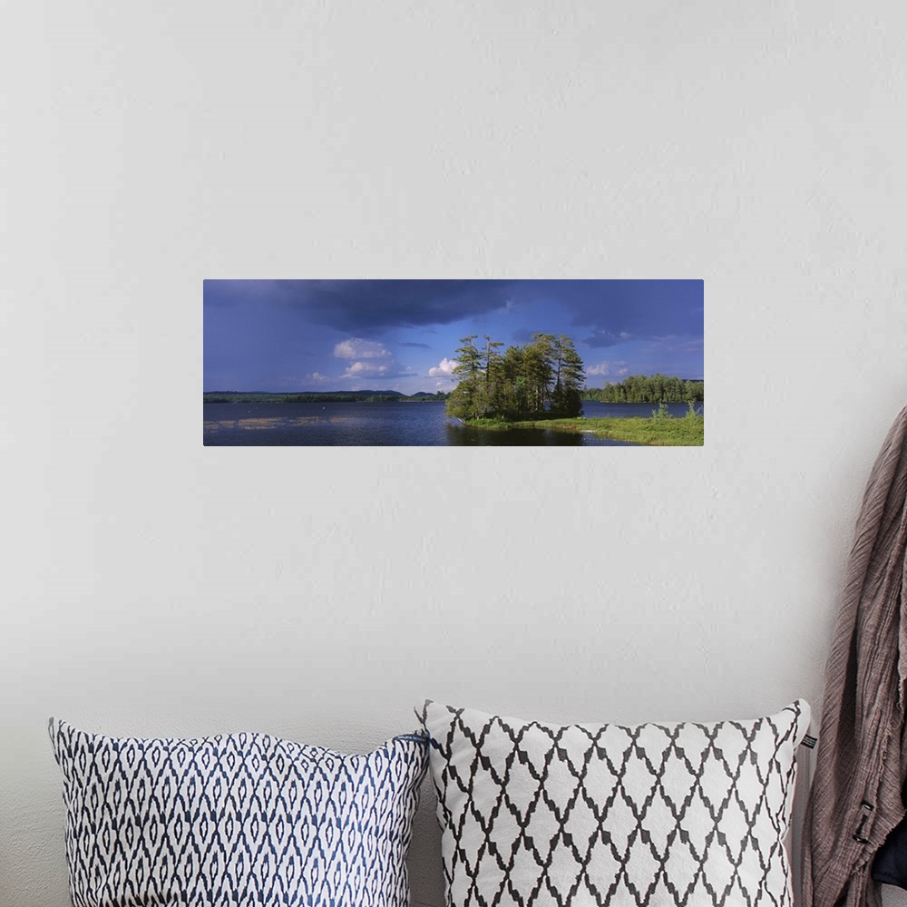 A bohemian room featuring Clouds over a lake, Raquette Lake, Adirondack Mountains, New York State