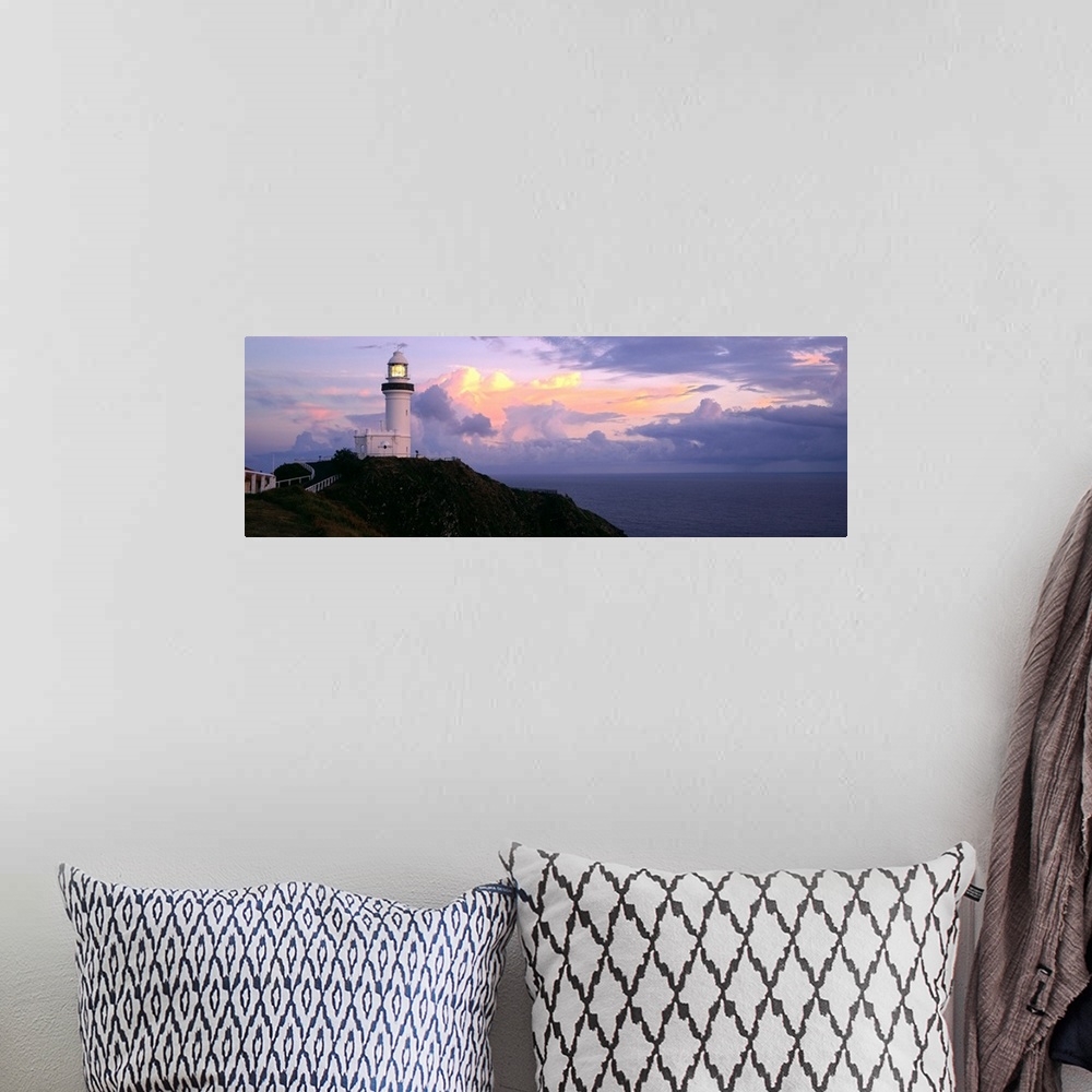 A bohemian room featuring Clouds over a lighthouse, Cape Byron Lighthouse, New South Wales, Australia