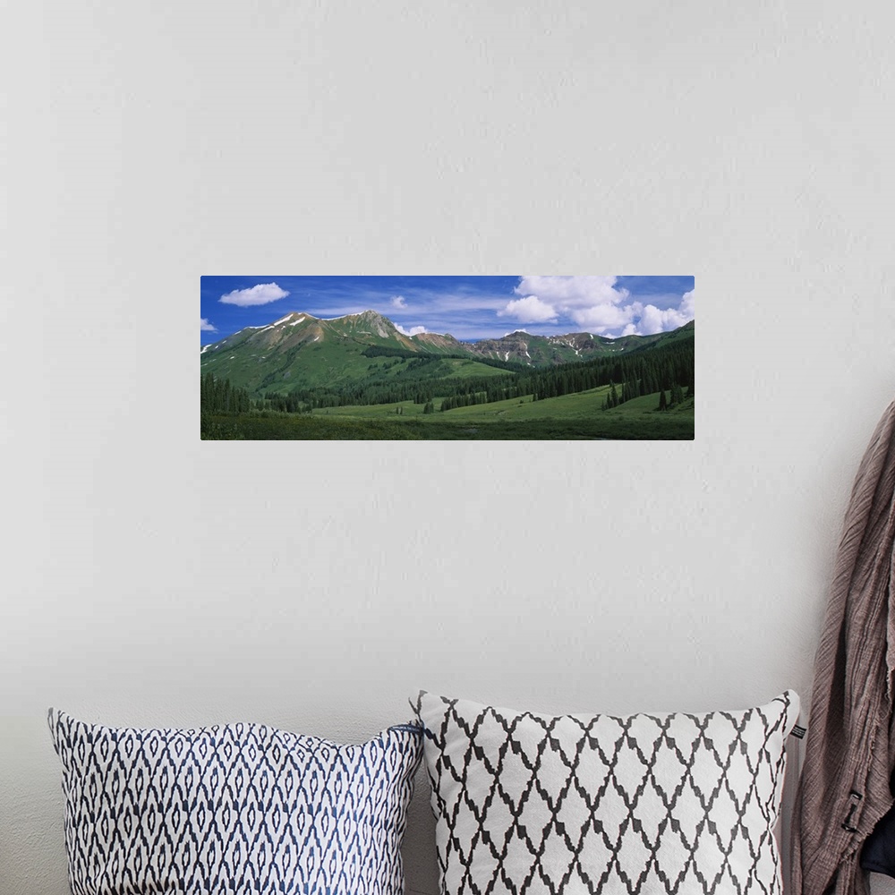 A bohemian room featuring Clouds over a mountain range, Mt. Bellview, White River National Forest, Colorado