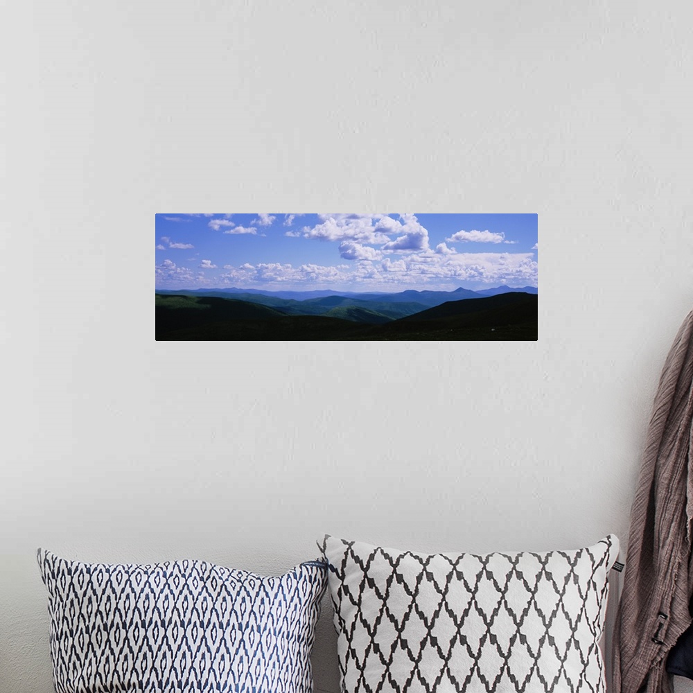 A bohemian room featuring Clouds over mountains, Top of the World Highway, Yukon Territory, Canada