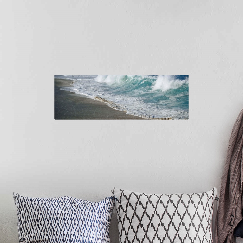 A bohemian room featuring Crashing Waves on Beach Waimea Bay HI