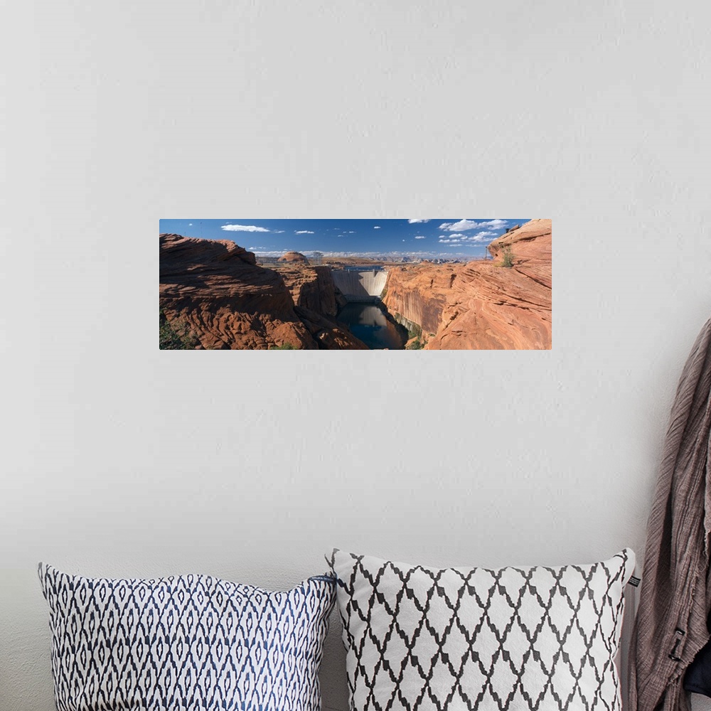 A bohemian room featuring Dam, Glen Canyon Dam, Lake Powell, Colorado River, Page, Coconino County, Arizona