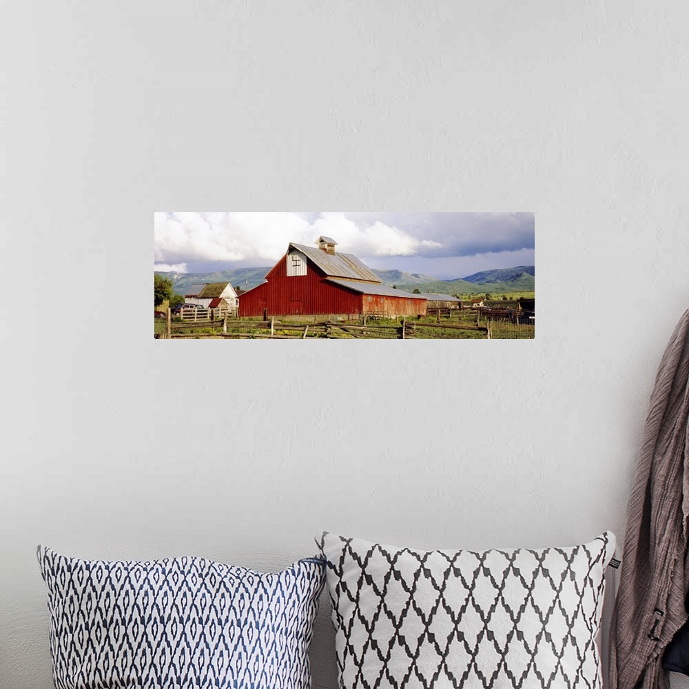 A bohemian room featuring Fence surrounding a barn, historical barn, Collbran, Colorado