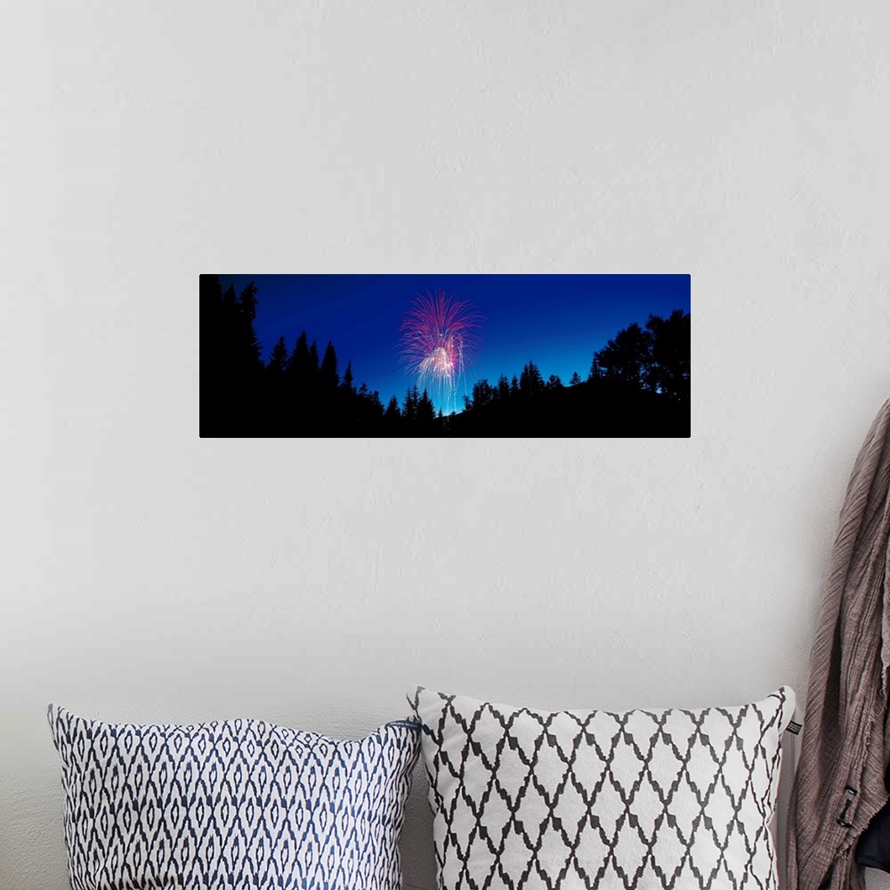 A bohemian room featuring Fireworks Canada Day Banff National Park Alberta Canada