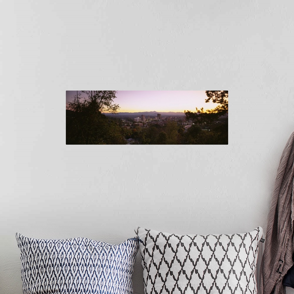 A bohemian room featuring High angle view of a city, Asheville, North Carolina