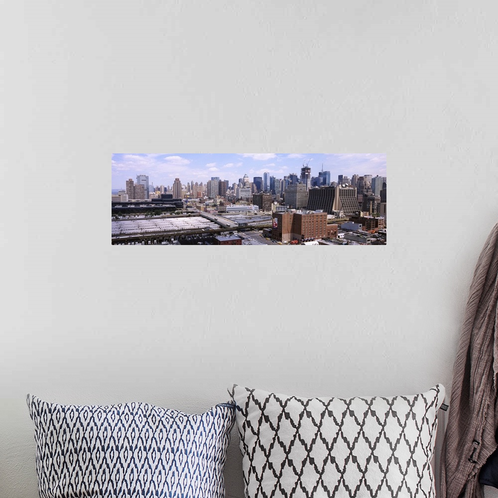A bohemian room featuring High angle view of a city, West Side, New York City, New York State