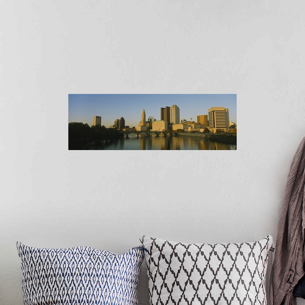 A bohemian room featuring High angle view of buildings at the waterfront, Columbus, Ohio