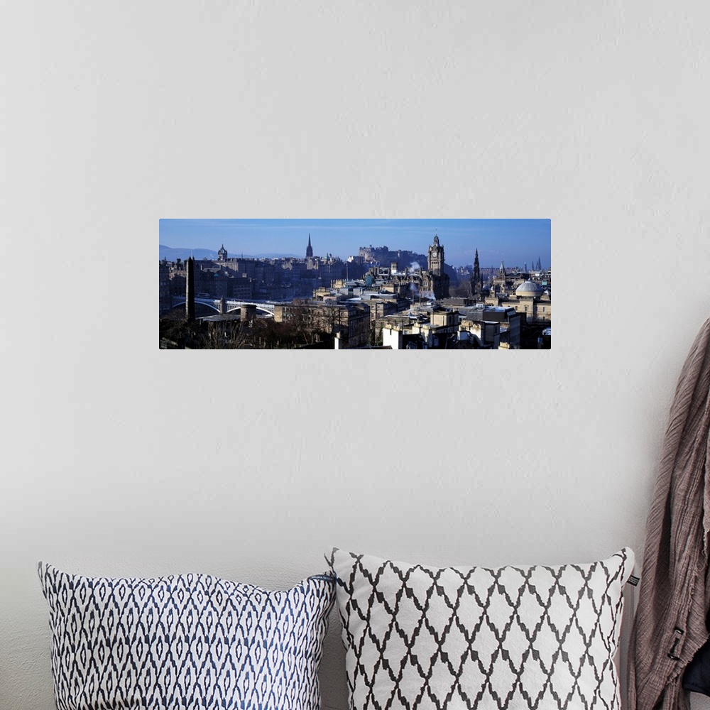 A bohemian room featuring High angle view of buildings in a city, Edinburgh, Scotland