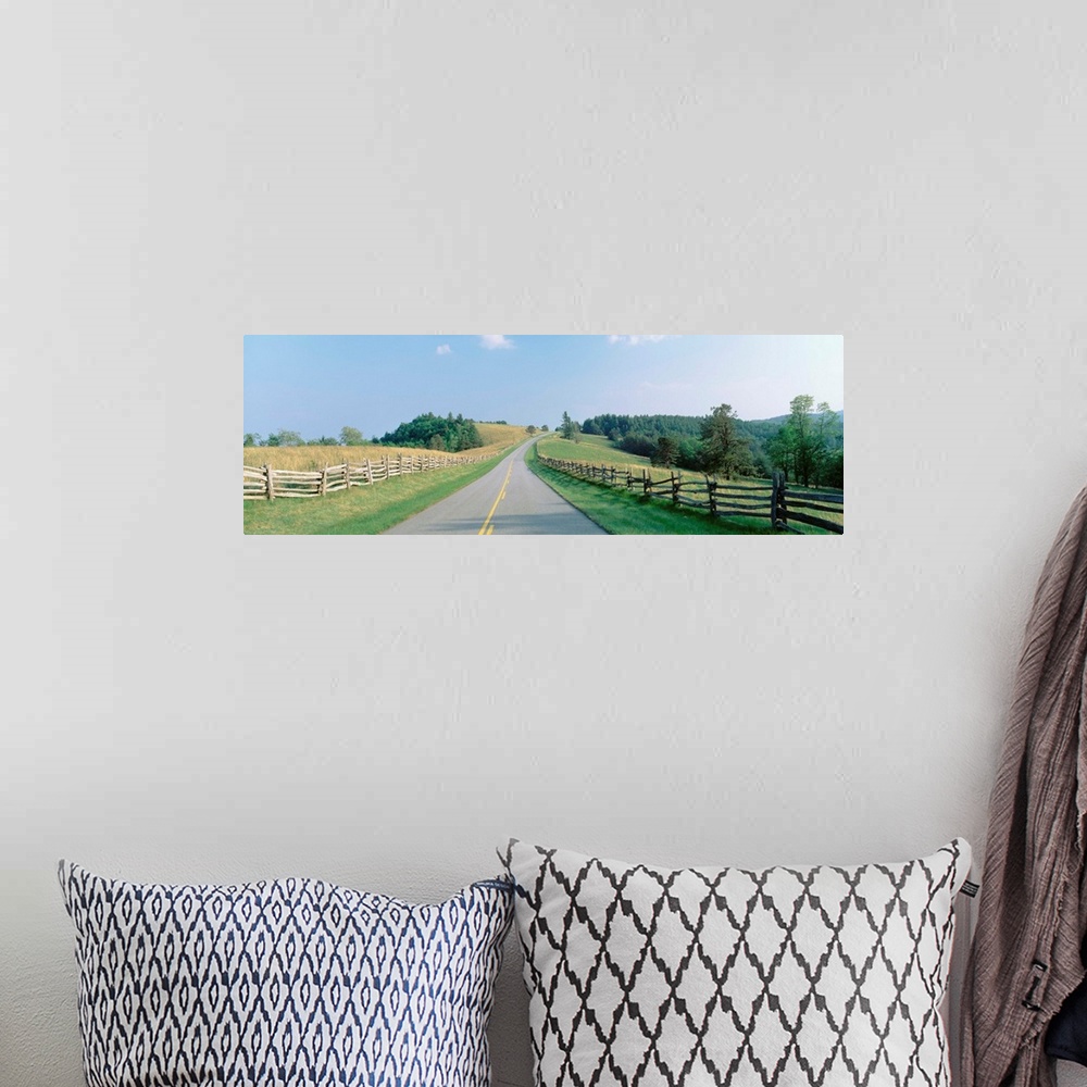 A bohemian room featuring Highway passing through a landscape, Milepost 243, Blue Ridge Parkway, North Carolina