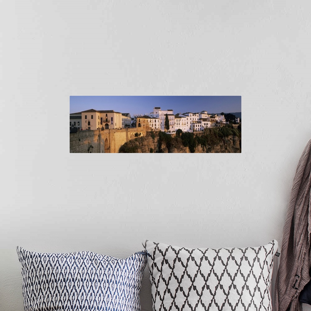 A bohemian room featuring Houses in a town on a hill, Ronda, Malaga Province, Andalusia, Spain II