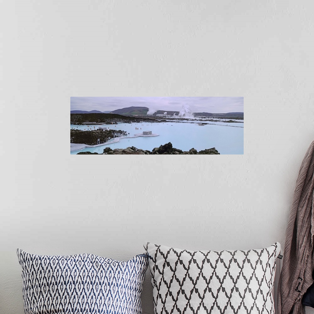 A bohemian room featuring Iceland, Reykjavik, Blue lagoon, People in the hot spring