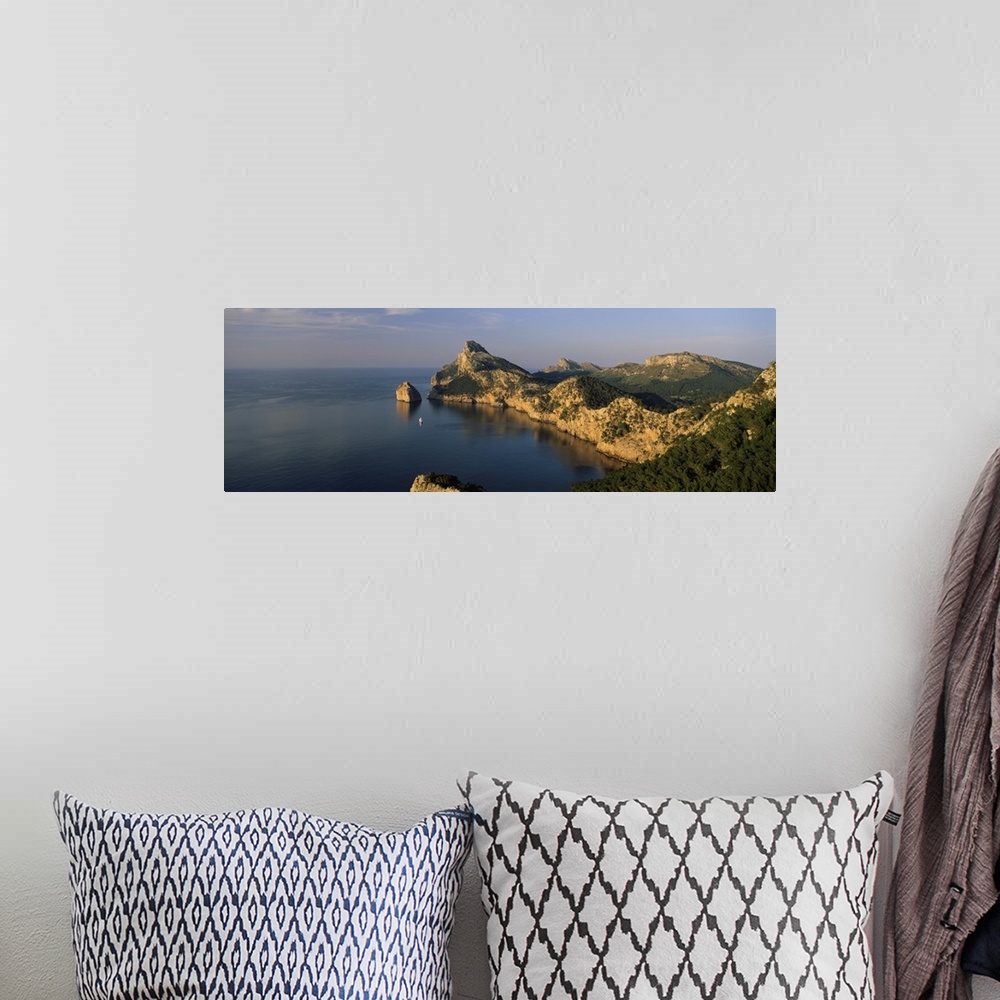 A bohemian room featuring Island in the sea, Cap De Formentor, Majorca, Balearic Islands, Spain
