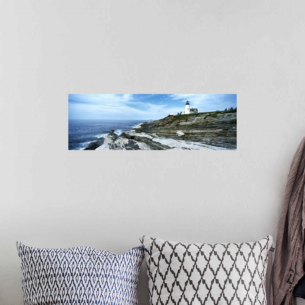 A bohemian room featuring Lighthouse at the seaside, Pemaquid Point Lighthouse, Pemaquid Point, Bristol, Maine