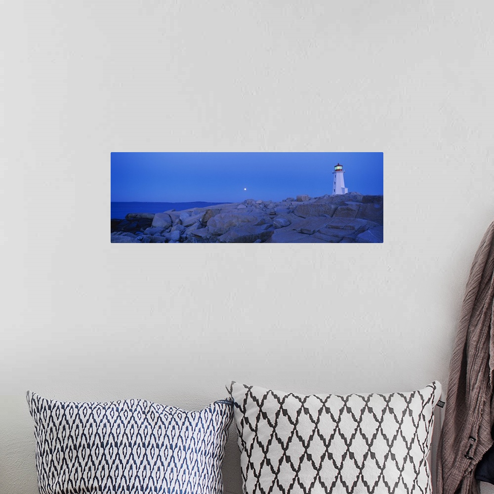 A bohemian room featuring Lighthouse on the coast, Peggys Cove Lighthouse, Nova Scotia, Canada