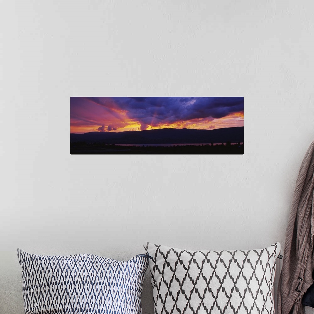 A bohemian room featuring Low angle view of clouds at dusk, Kelowna, British Columbia, Canada