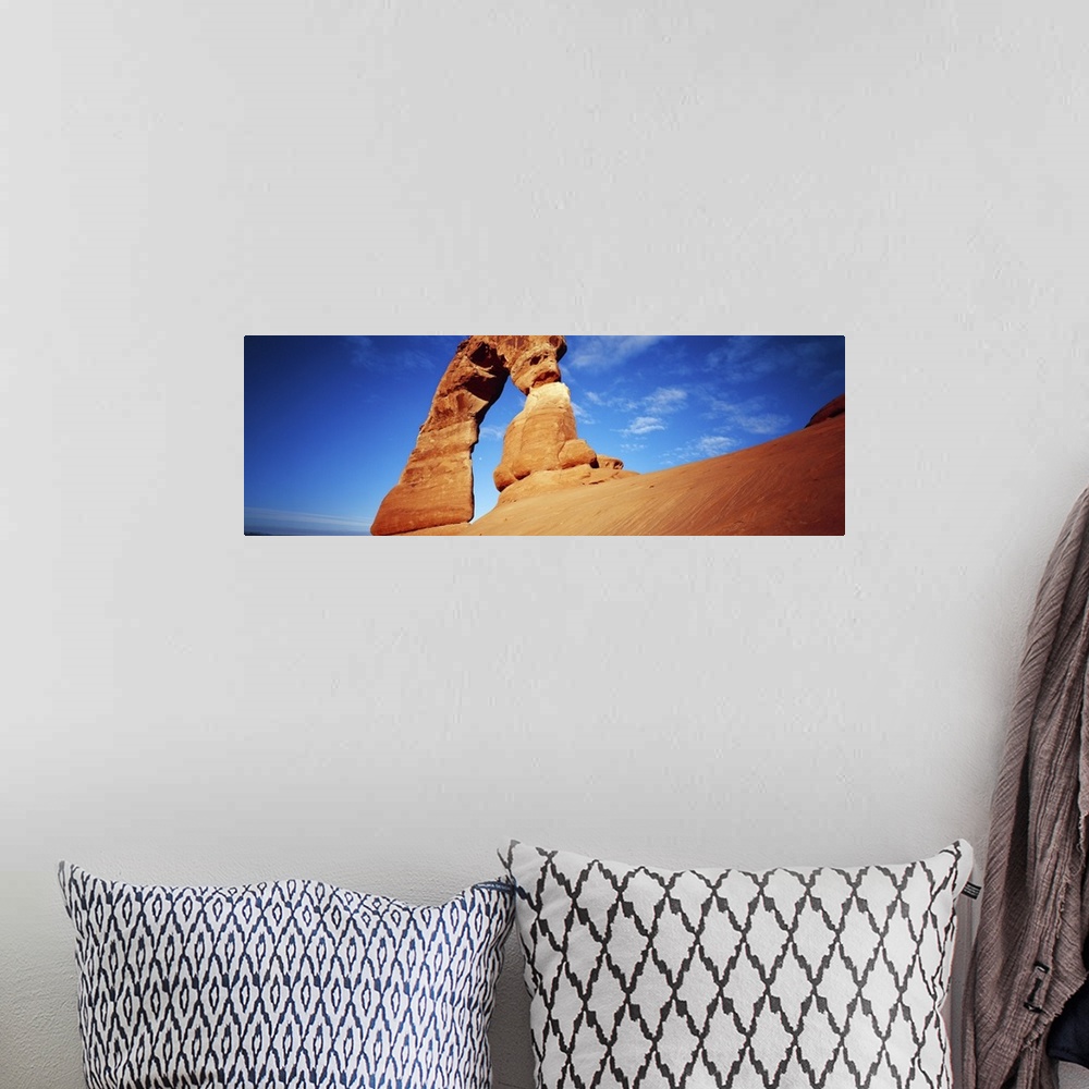 A bohemian room featuring Low angle view of Delicate Arch, Arches National Park, Utah
