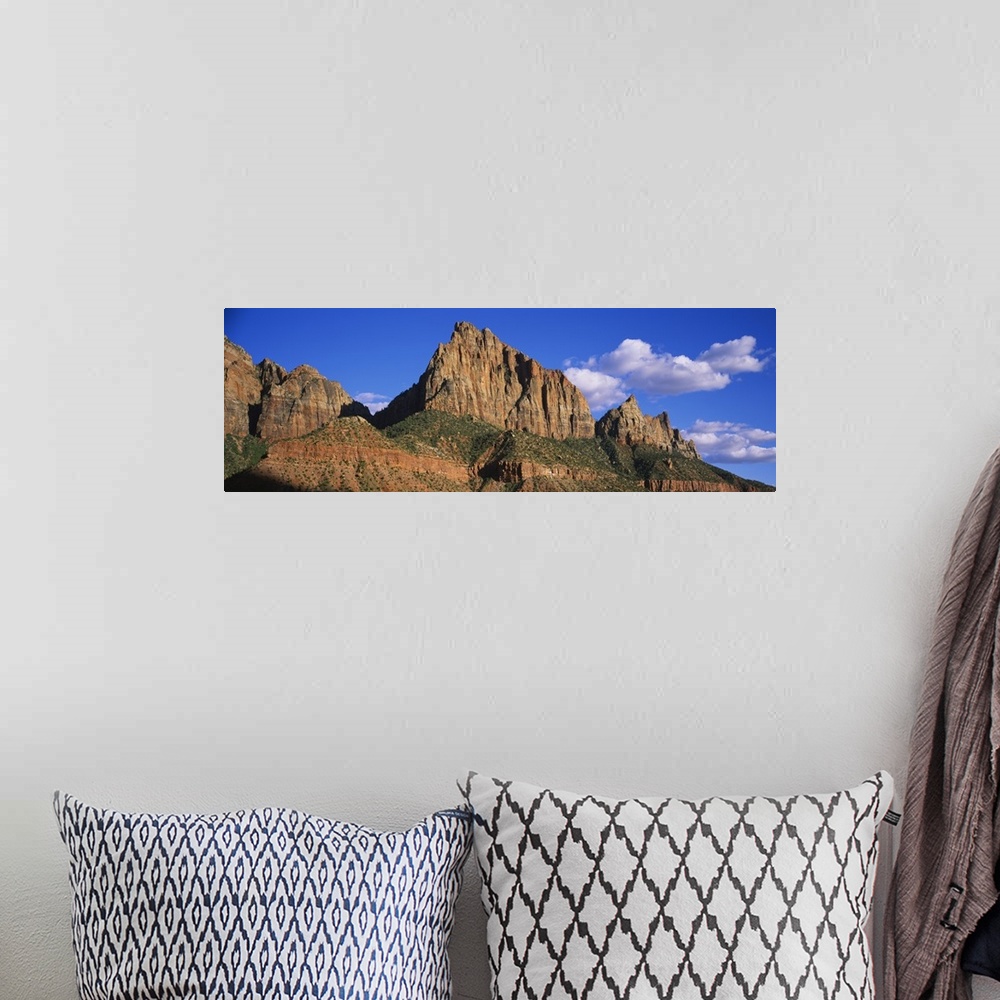 A bohemian room featuring Low angle view of rock formations, Zion National Park, Utah