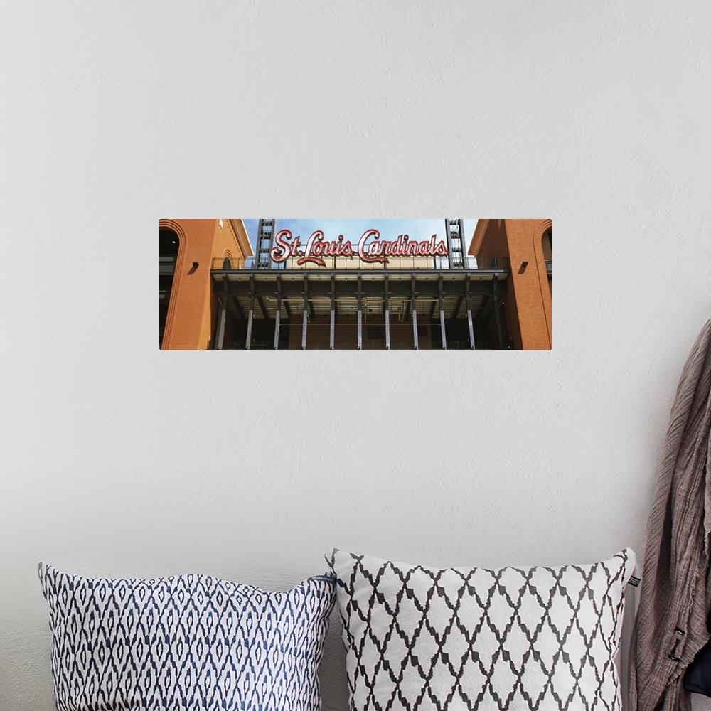 A bohemian room featuring Low angle view of the Busch Stadium in St. Louis, Missouri