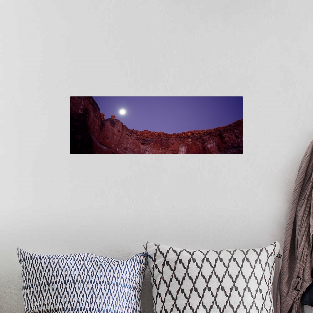 A bohemian room featuring Moon and stars over a canyon, Grand Canyon, Indian Garden Campground, Grand Canyon National Park,...
