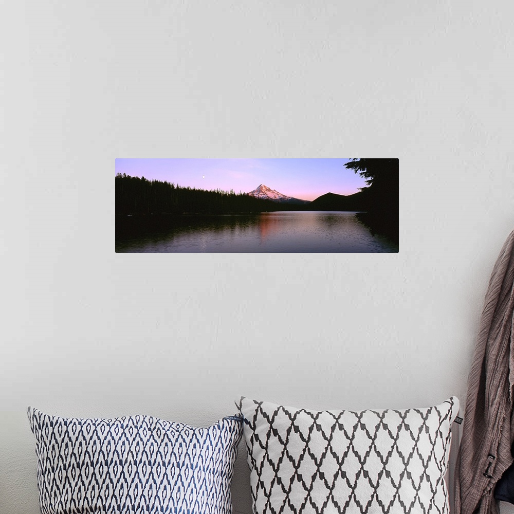 A bohemian room featuring Moon over Lost Lake Mount Hood National Forest OR