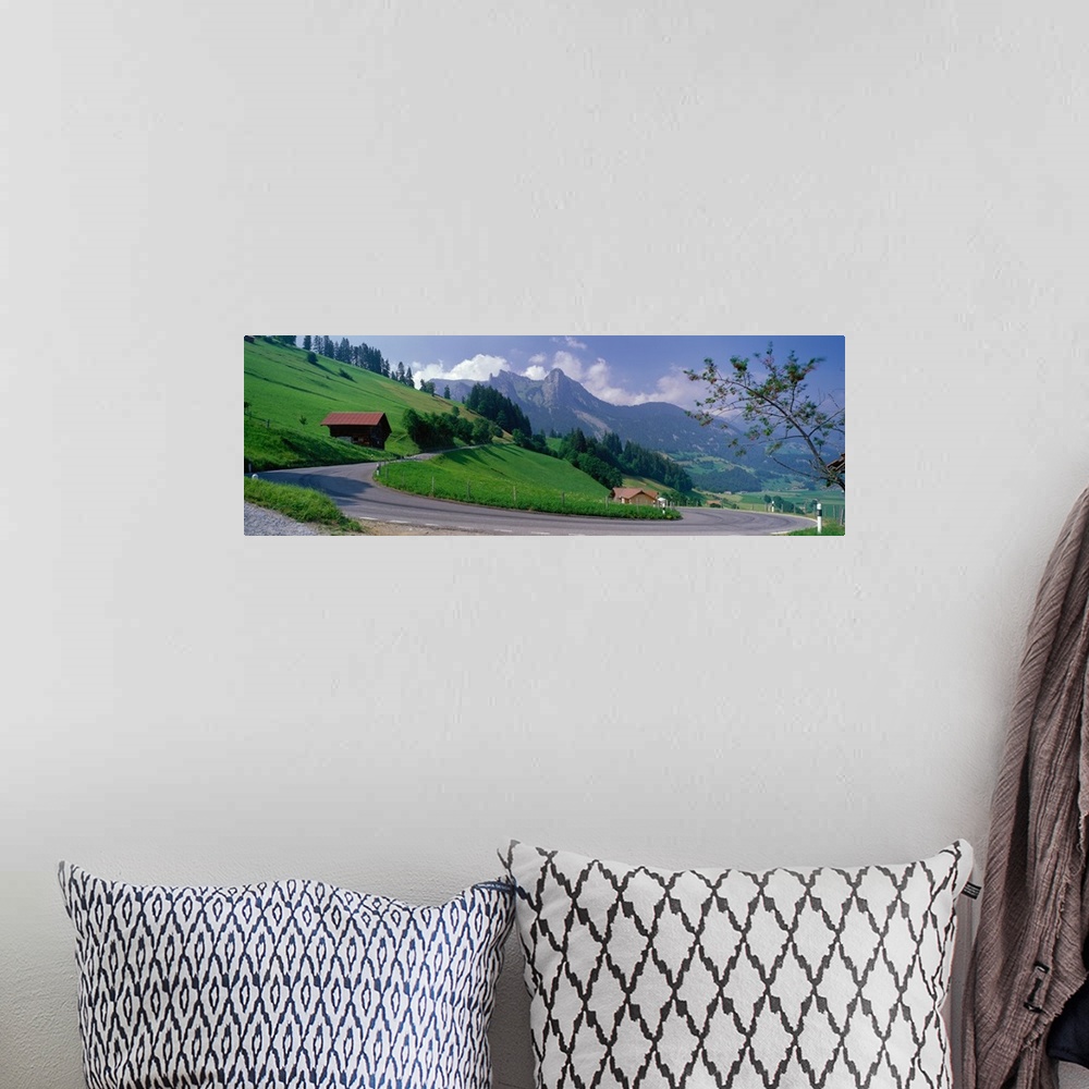 A bohemian room featuring Mountain Road Jaunpass Switzerland