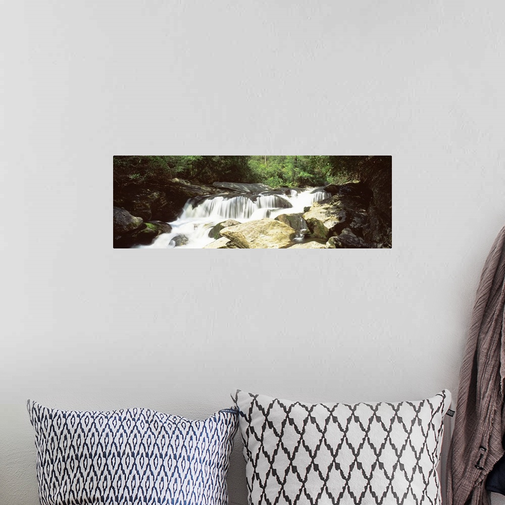 A bohemian room featuring North Carolina, Highlands, Nantahala National Forest, Chattooga River, River flowing through the ...