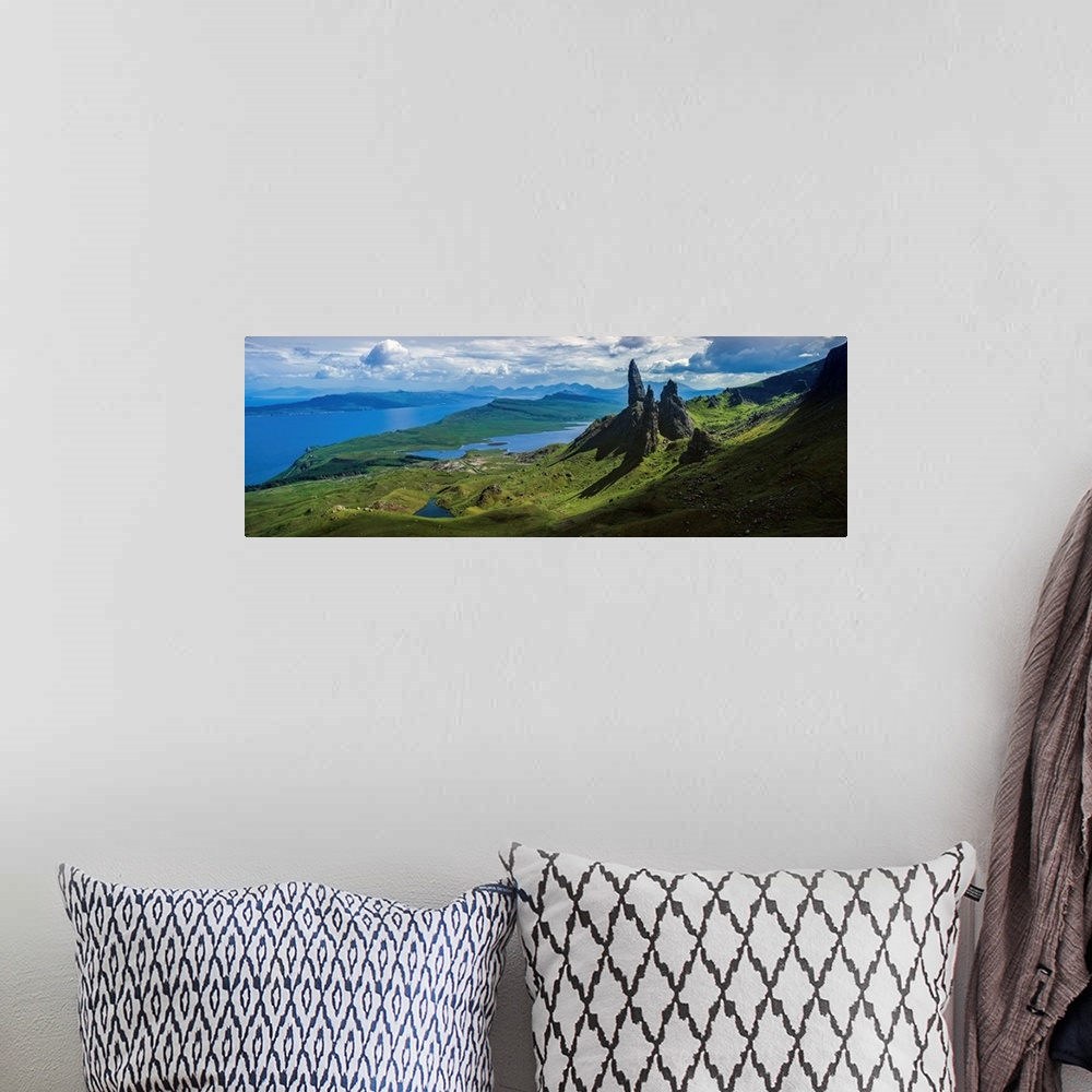 A bohemian room featuring Old Man of Storr, Trotternish Peninsula, Isle of Skye, Scotland.