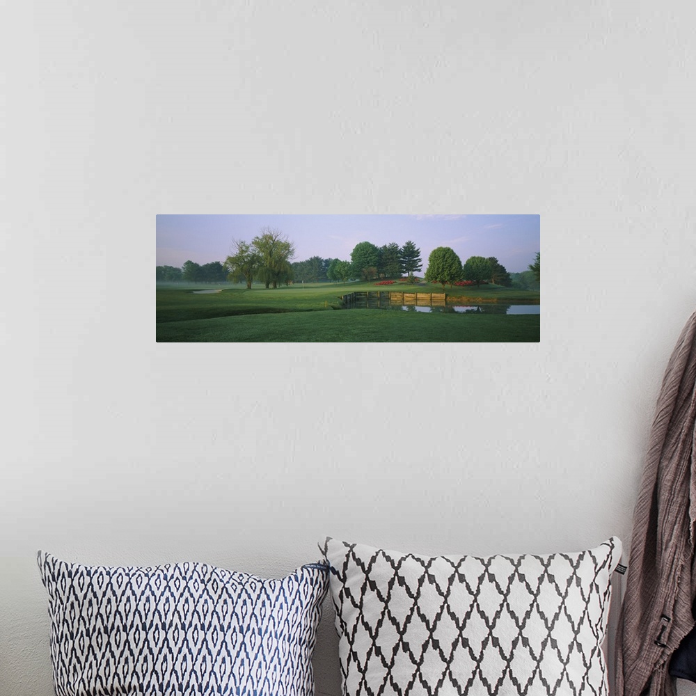A bohemian room featuring Pond on a golf course, Westwood Country Club, Vienna, Virginia