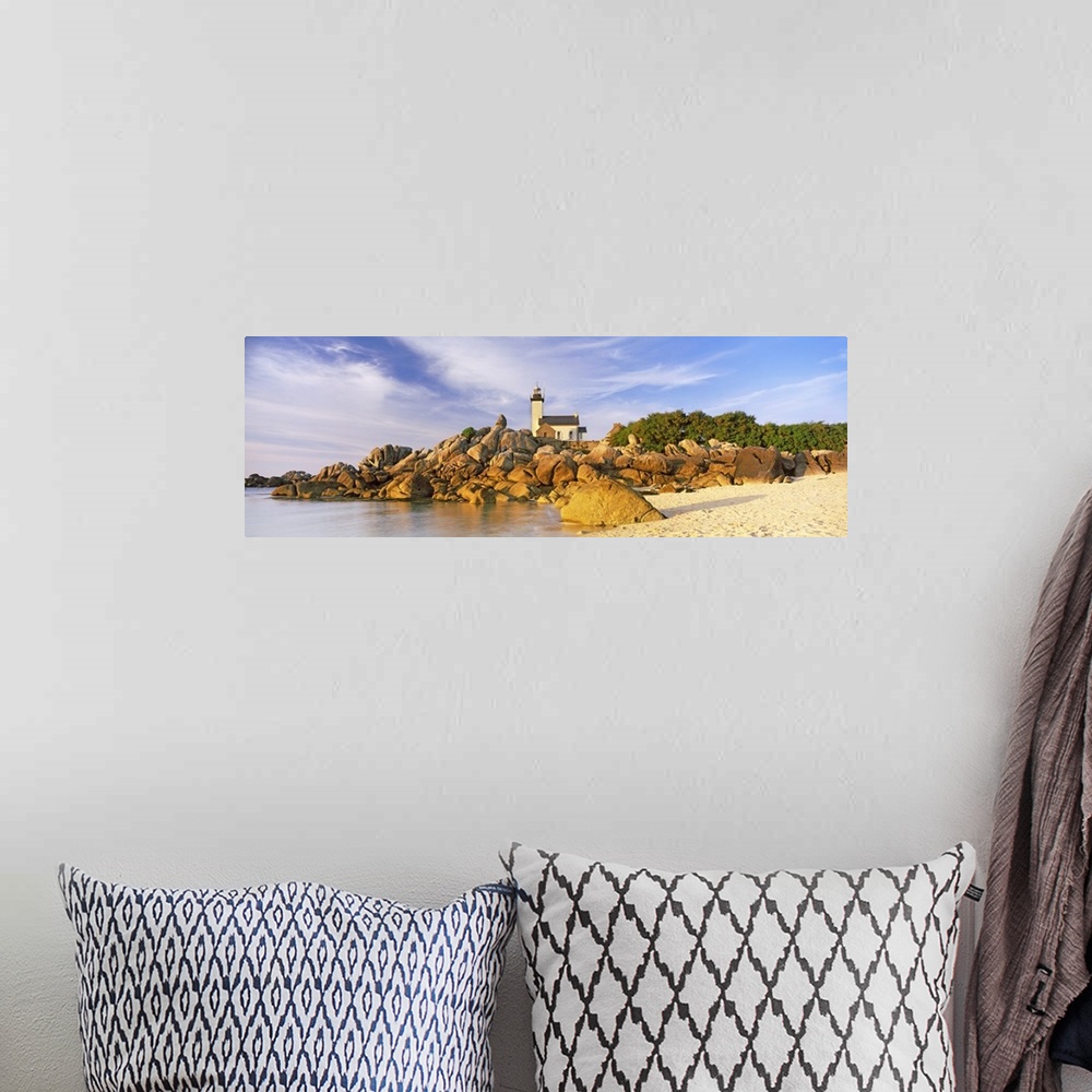 A bohemian room featuring Pontusval Lighthouse, Brignogan-Plage, Finistere, Brittany, France