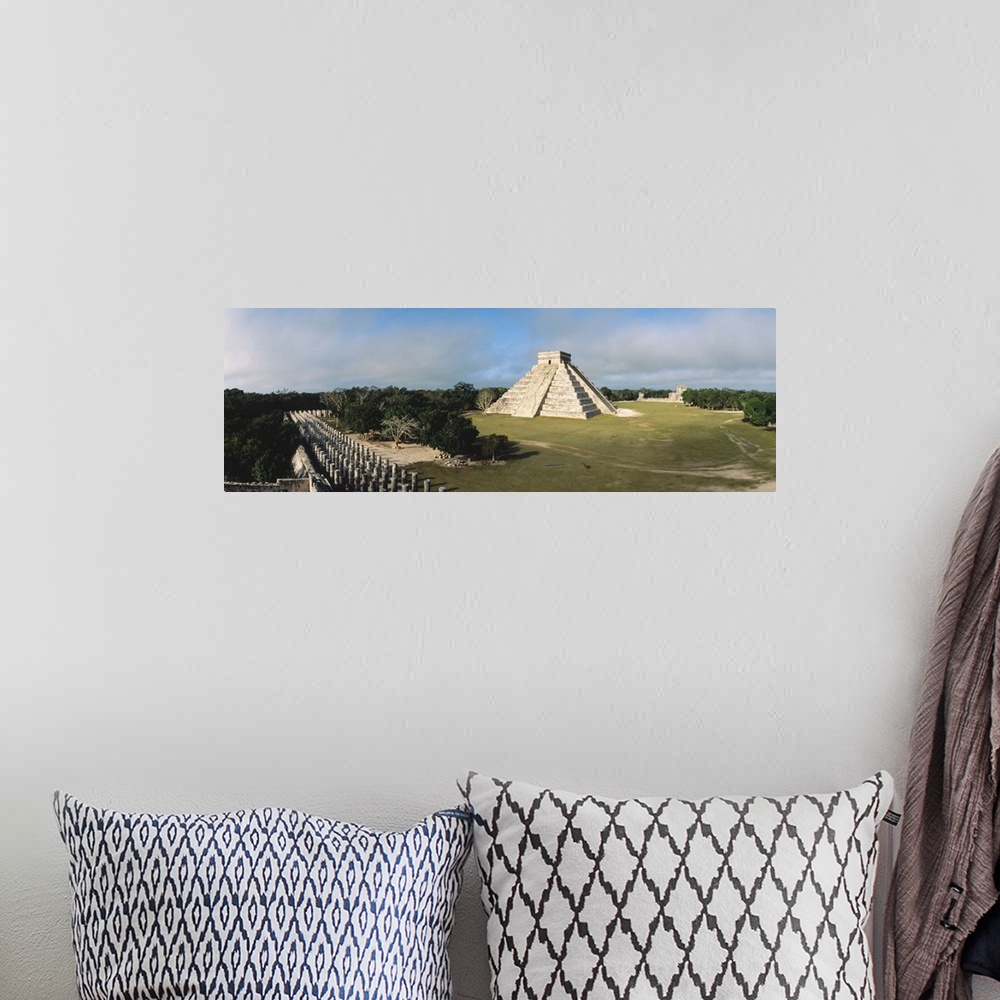 A bohemian room featuring Pyramid Chichen Itza Mexico