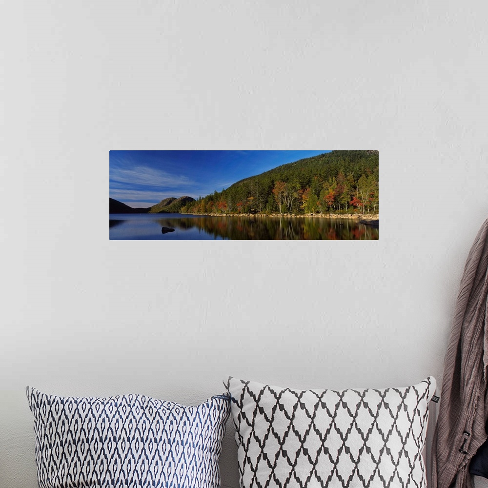 A bohemian room featuring Reflection of trees in water, Acadia National Park, Maine
