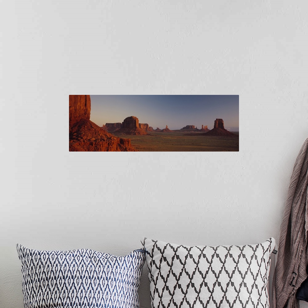 A bohemian room featuring Rock formation in an arid landscape, Monument Valley, Arizona