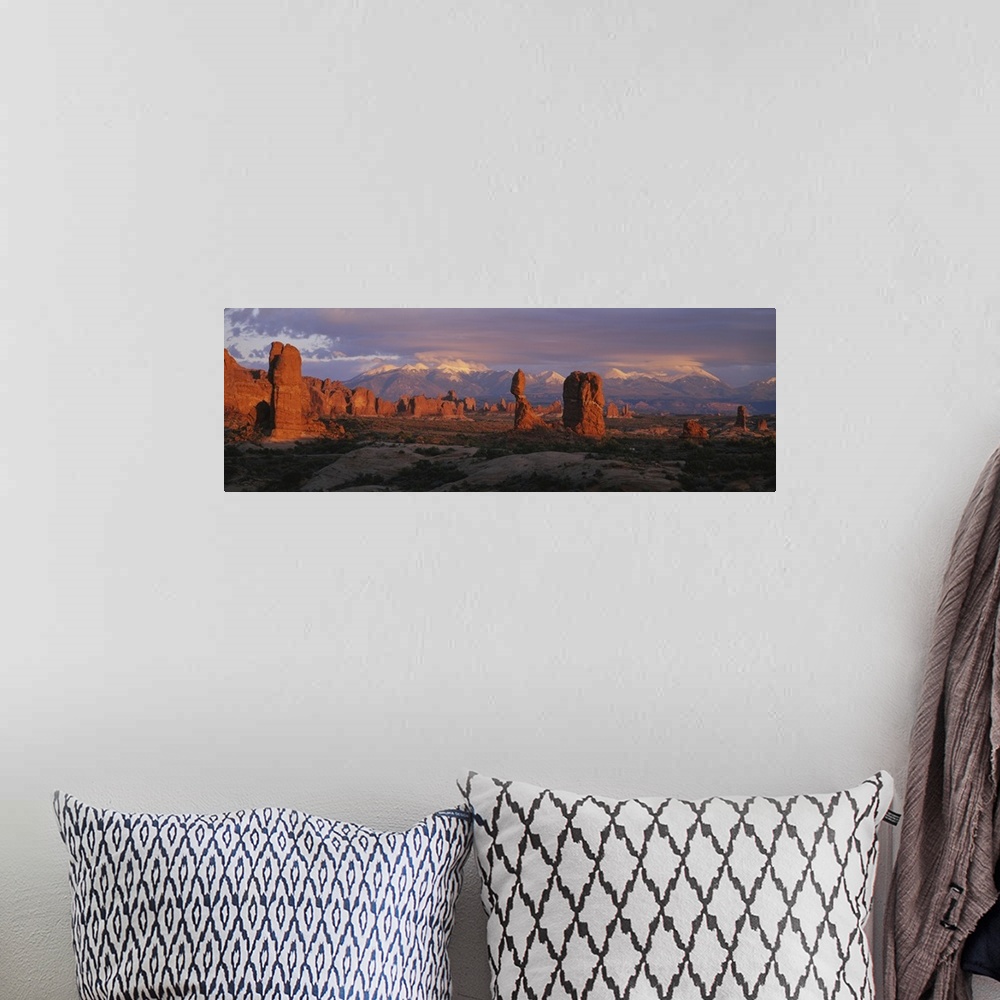 A bohemian room featuring Rock formations in a national park, Arches National Park, Utah