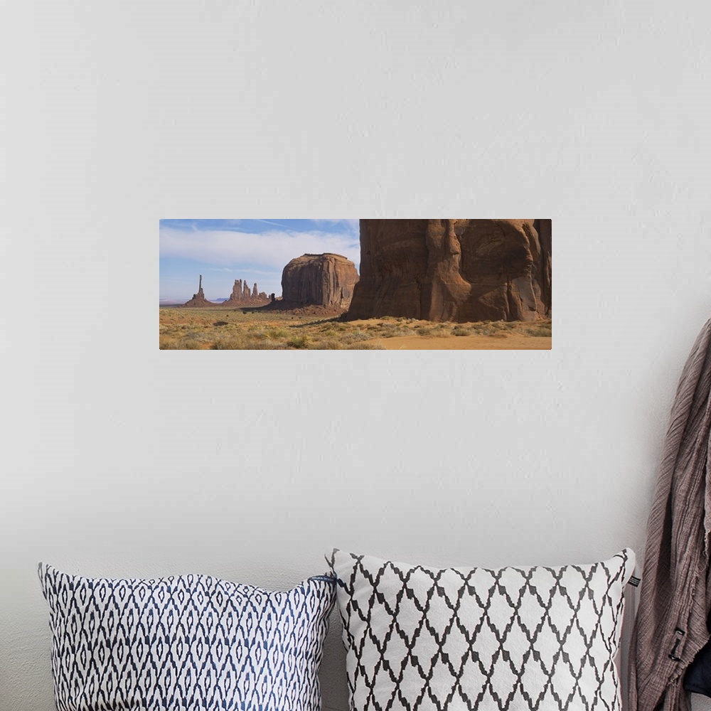 A bohemian room featuring Rock formations on a landscape, North Window, Monument Valley, Monument Valley Tribal Park, Utah