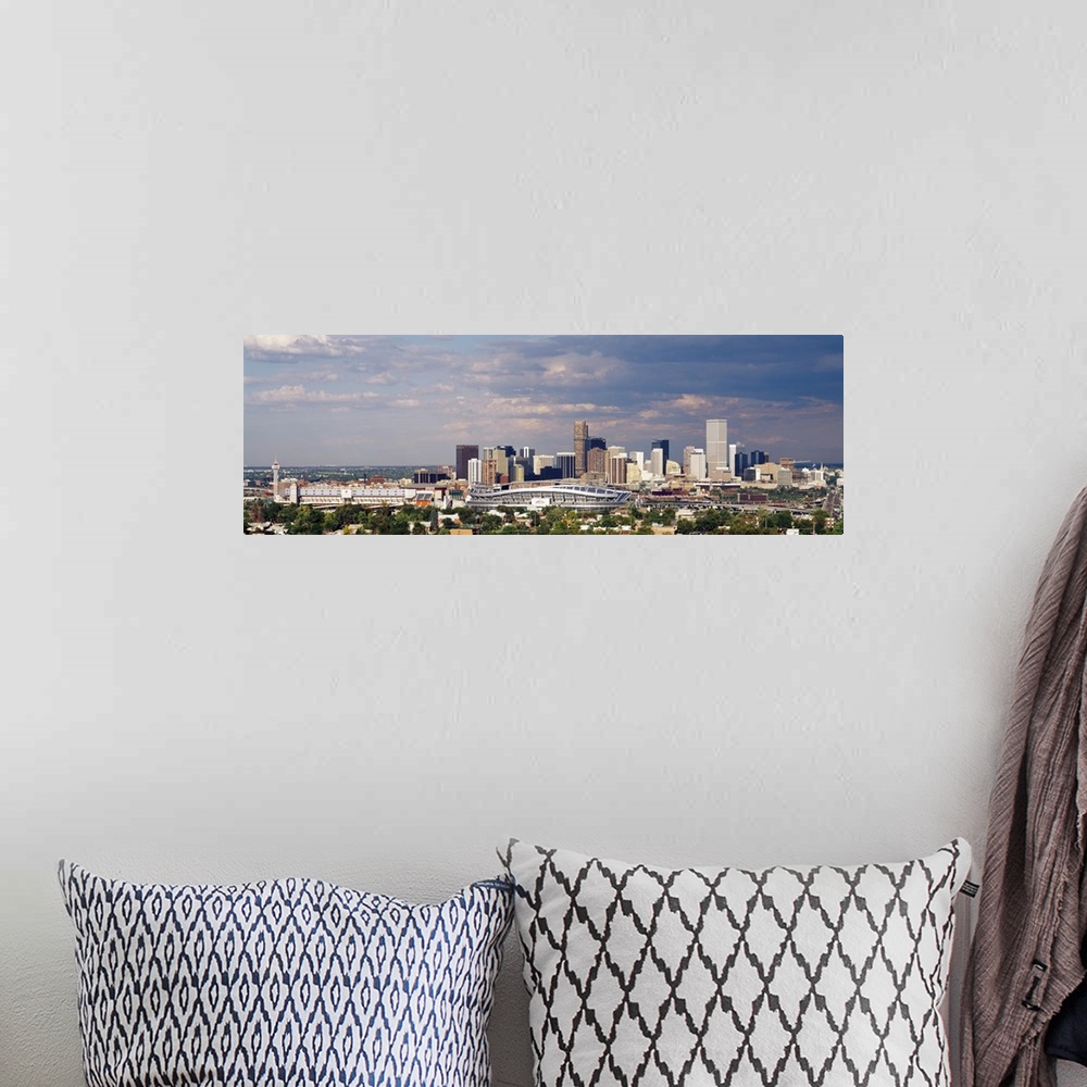 A bohemian room featuring Skyline with Invesco Stadium, Denver, Colorado