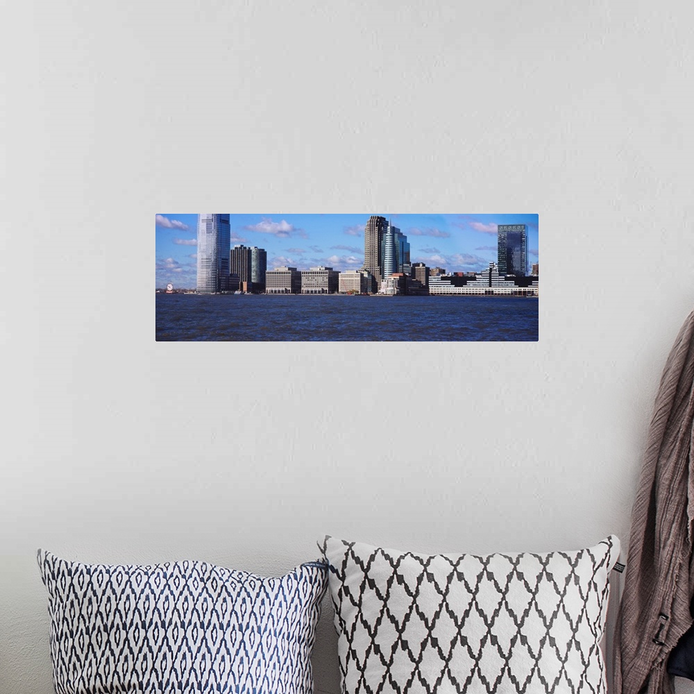 A bohemian room featuring Skyscrapers in a city, Jersey City, New Jersey, New York City, New York State