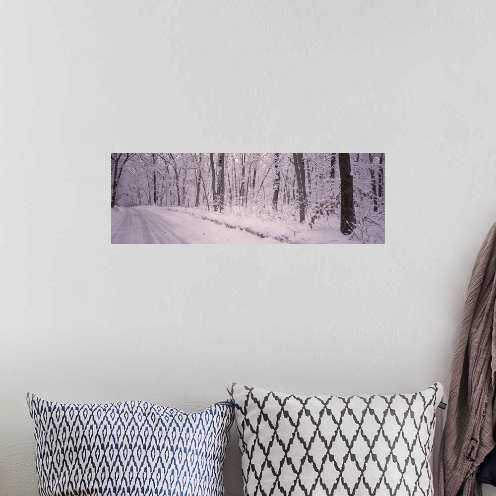 A bohemian room featuring Snow covered road, Holland, Michigan