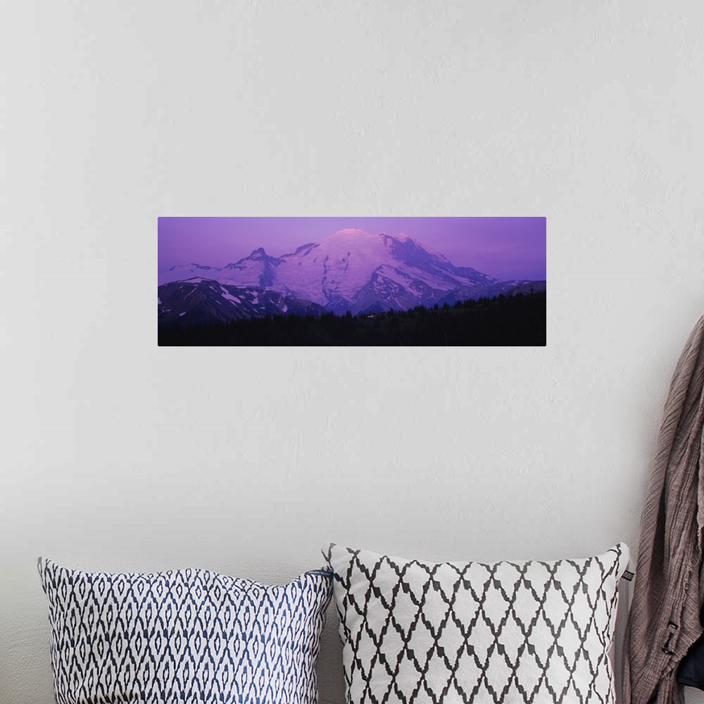 A bohemian room featuring Snowcapped mountain, Mt Rainier, Mt Rainier National Park, Washington State