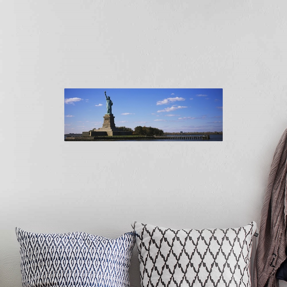A bohemian room featuring Statue viewed through a ferry, Statue of Liberty, Liberty State Park, Liberty Island, New York Ci...