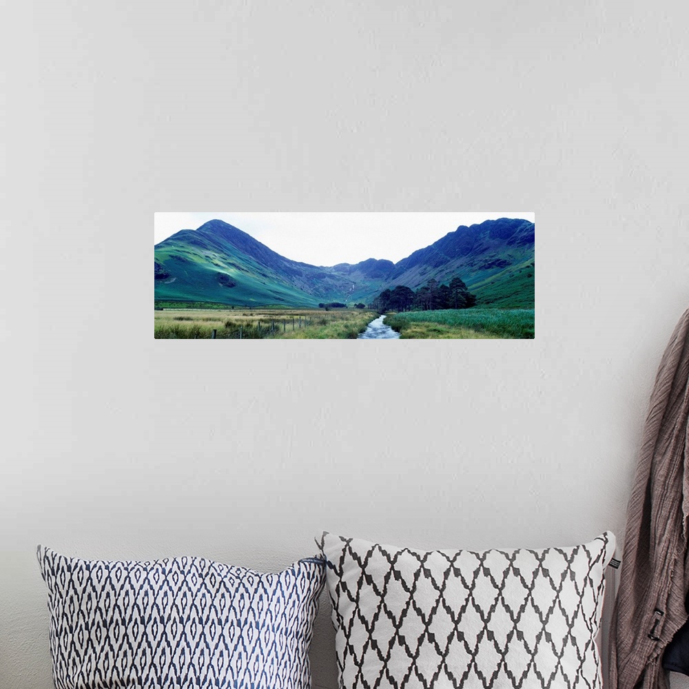 A bohemian room featuring Stream flowing through a landscape, Fleetwith Pike, Haystacks, Buttermere, England