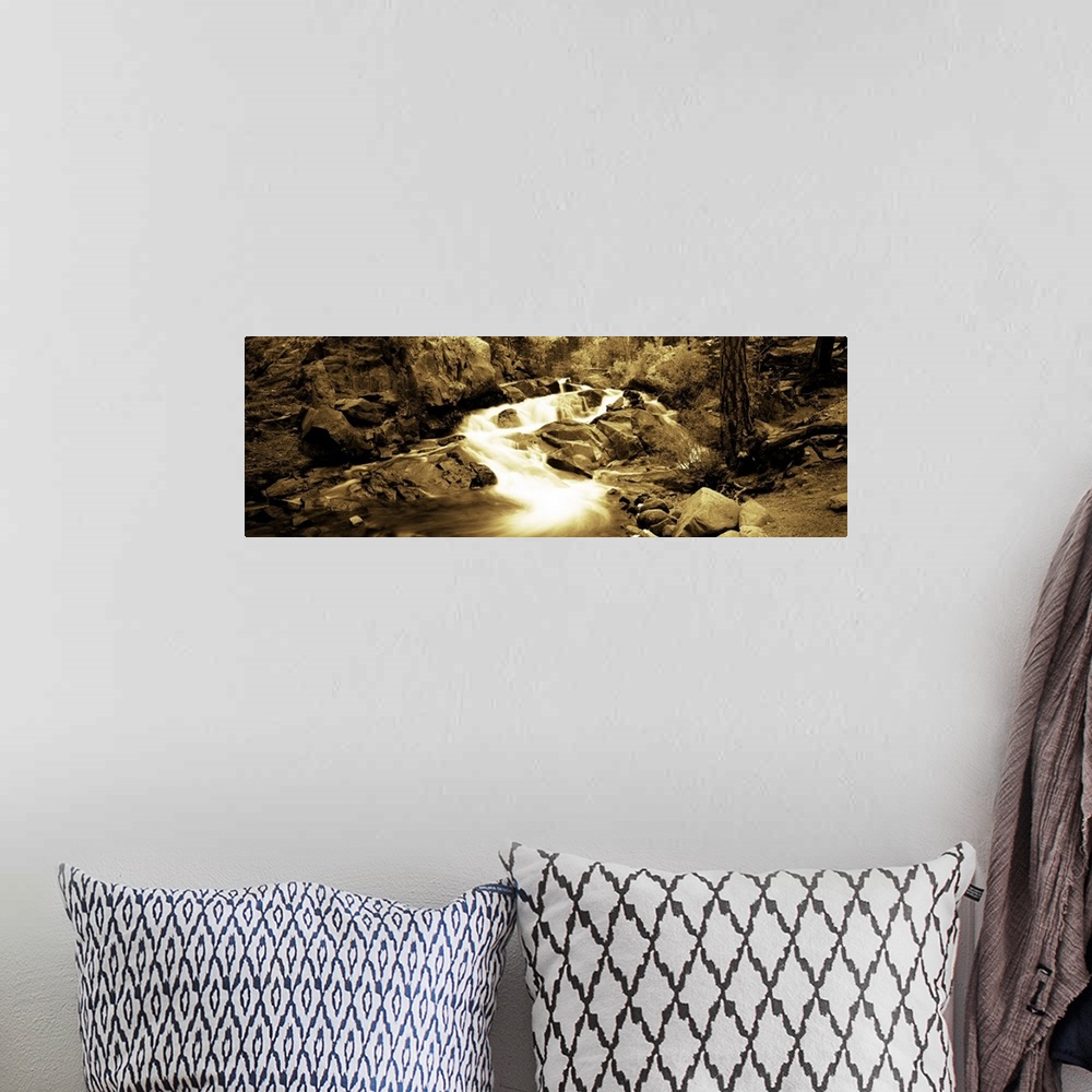 A bohemian room featuring Stream flowing through rocks, Lee Vining Creek, Lee Vining, Mono County, California