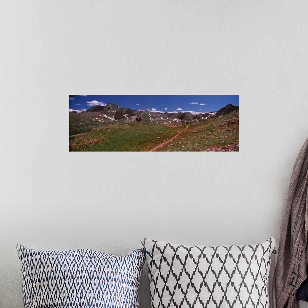 A bohemian room featuring Trail passing through a rocky landscape Crested Butte Gunnison County Colorado