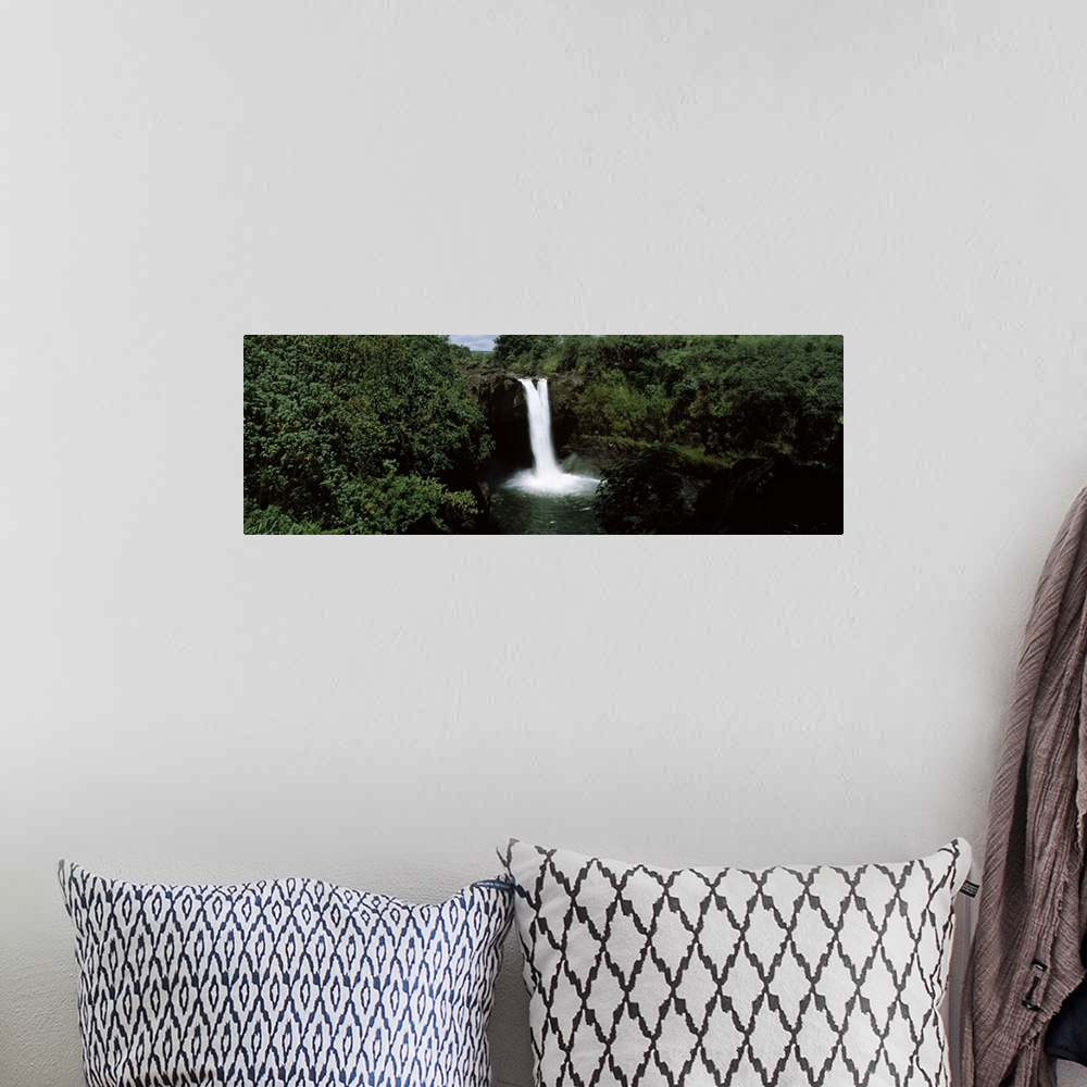 A bohemian room featuring Waterfall in a forest, Rainbow Falls, Rainbow Falls State Park, Hilo, Hawaii