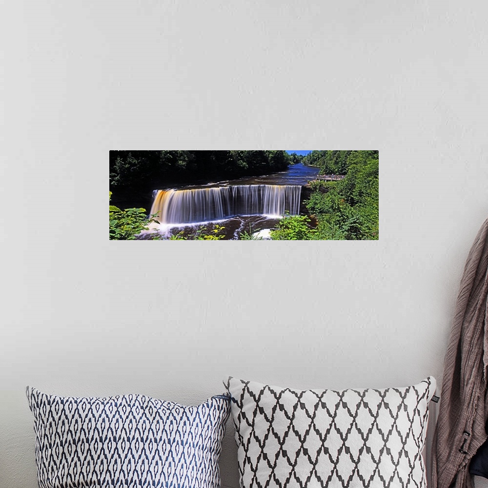 A bohemian room featuring Waterfall in a forest, Tahquamenon Falls, Tahquamenon River, Michigan