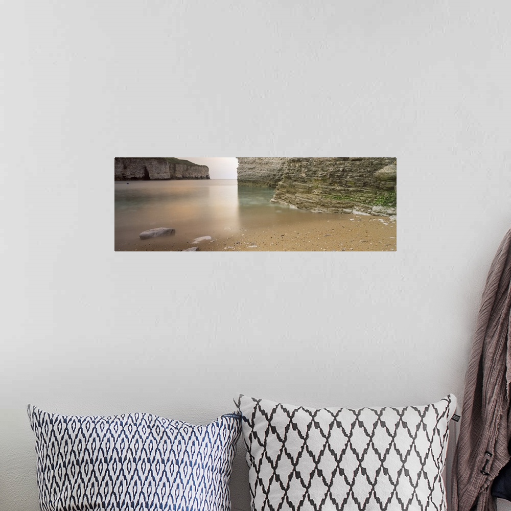 A bohemian room featuring Waterfront cliffs, North Landing, Flamborough, Yorkshire, England