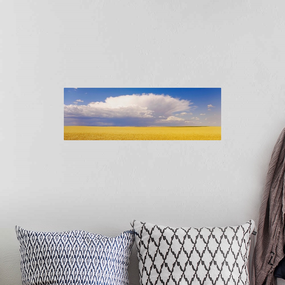 A bohemian room featuring Wheat Field and Clouds WA