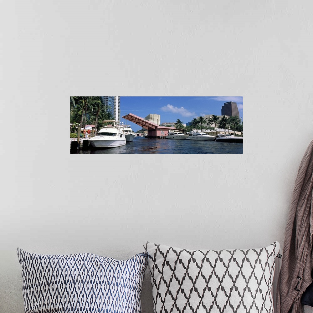 A bohemian room featuring Yachts in a canal, Fort Lauderdale, Broward County, Florida