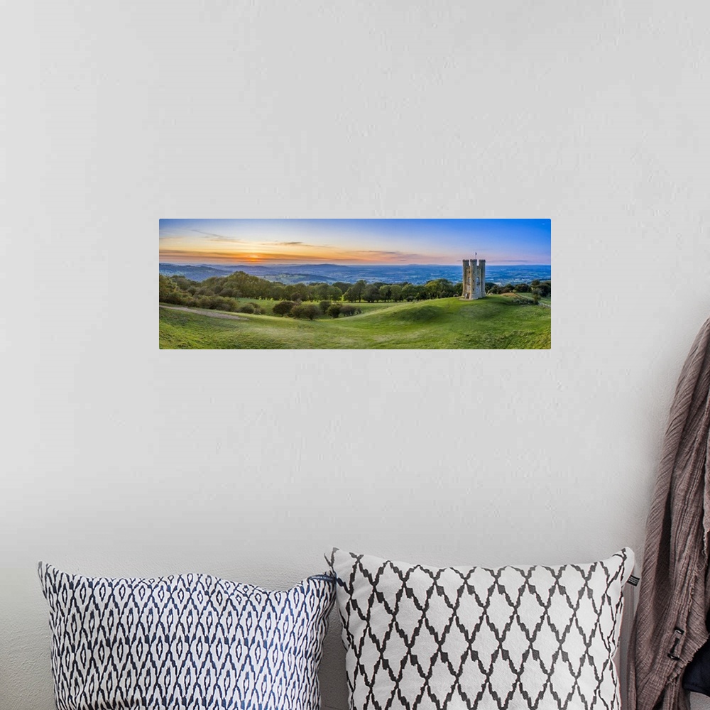 A bohemian room featuring Broadway Tower on top of Fish Hill, the second highest point in the Cotswolds, Broadway, Worceste...