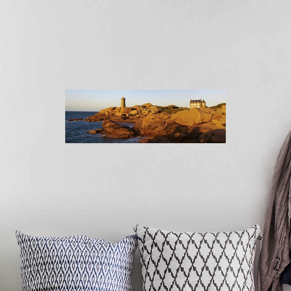 A bohemian room featuring Pointe de Squewel and Mean Ruz Lighthouse, Brittany, France