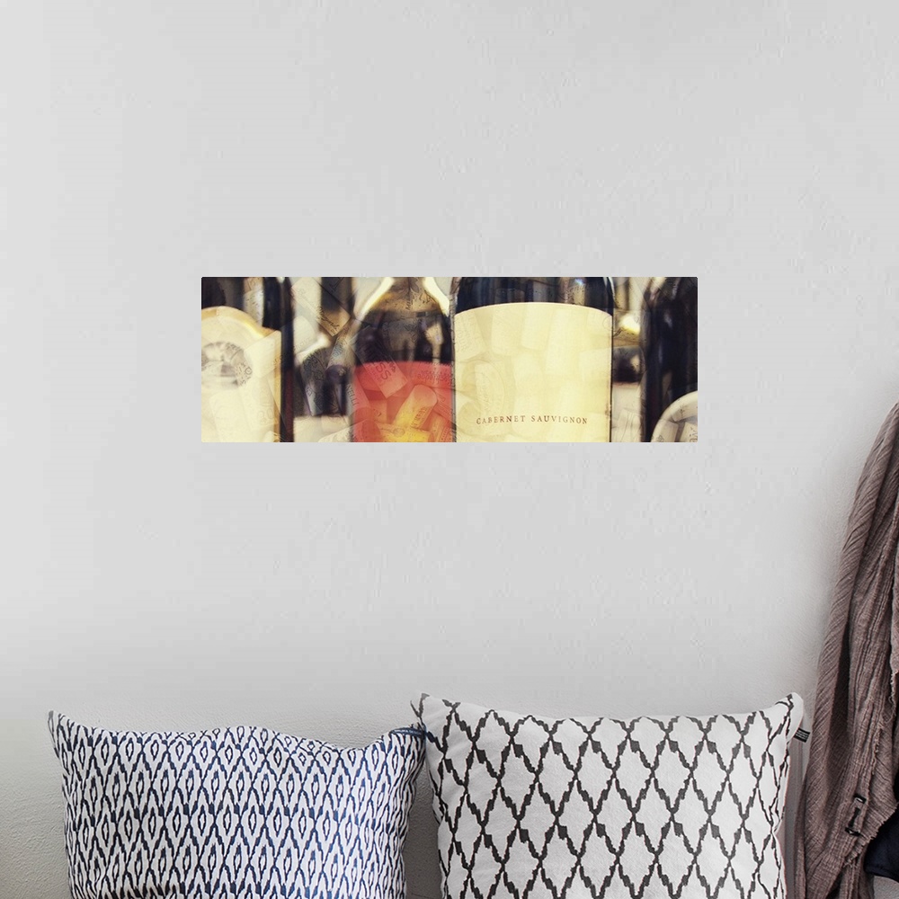 A bohemian room featuring Wine Label Panel I